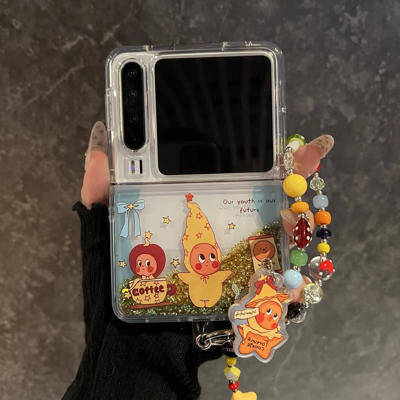 闪粉流沙咖啡星星可爱人适用华为purax典藏版手机壳pocket2小米mi