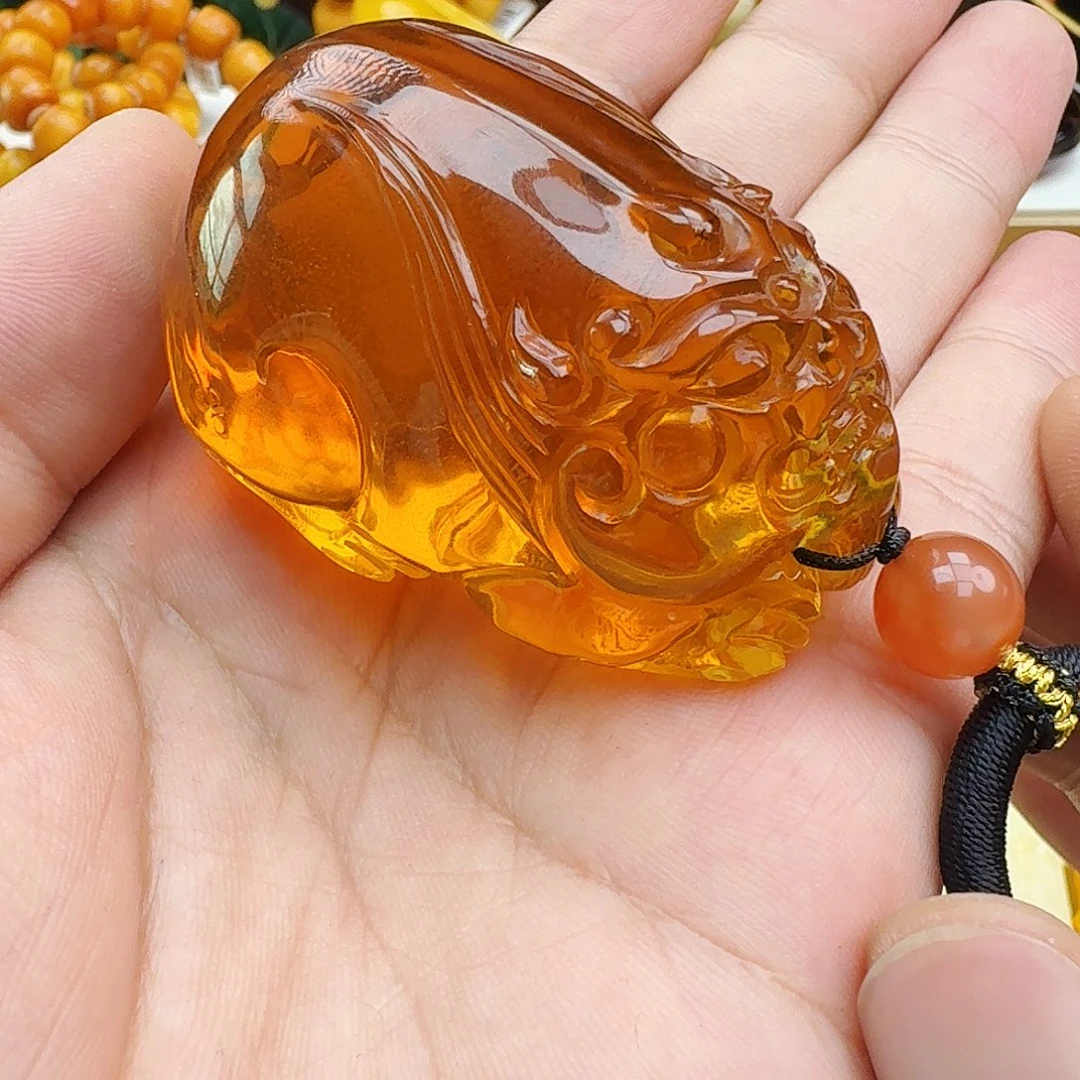 蜜蜡未镶嵌颈饰假一赔十，29