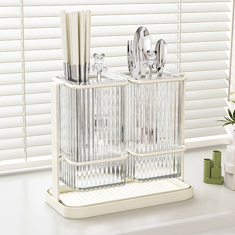 厨房透明筷子筒家用沥水置物架放刀叉勺子的收纳盒放筷子笼筷篓桶