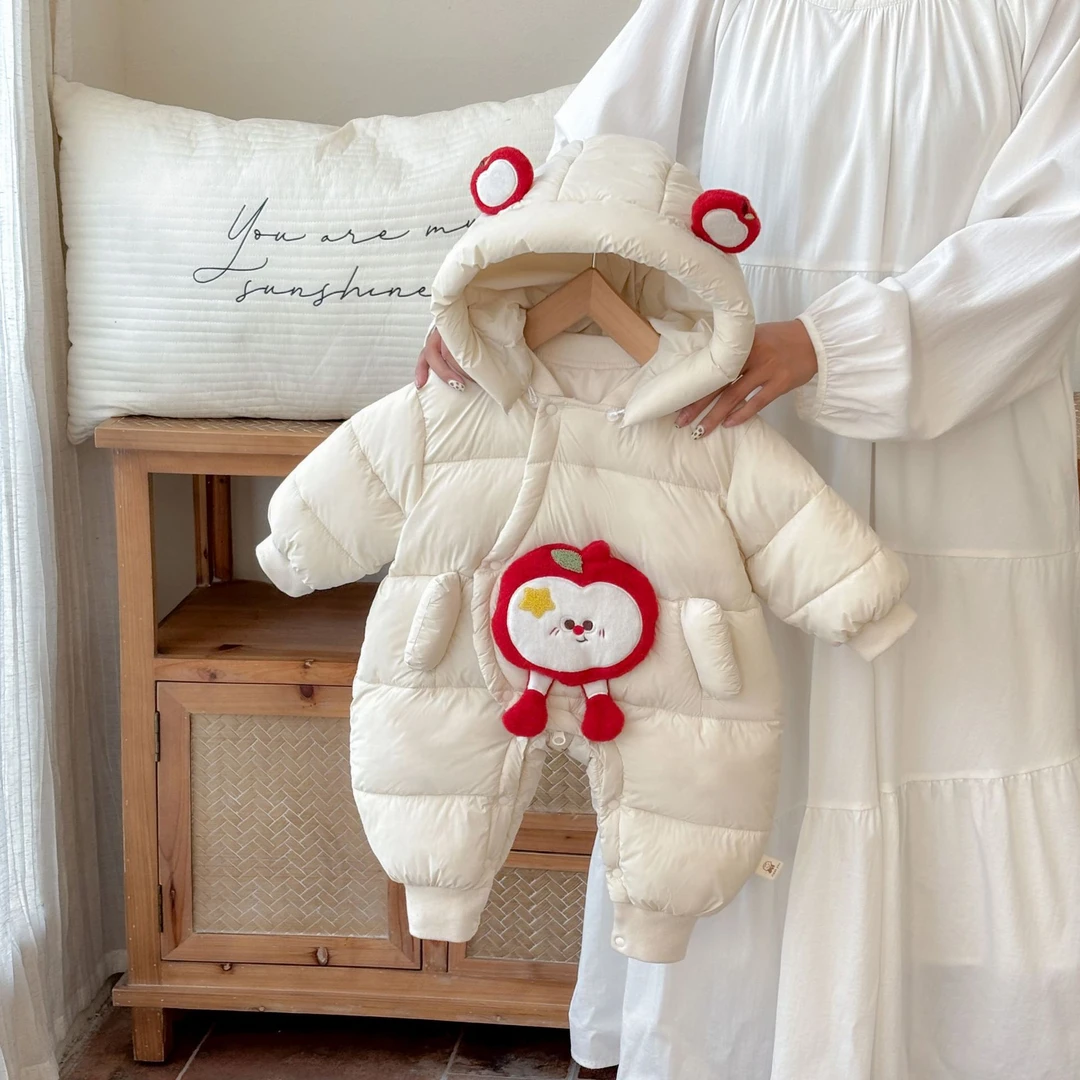 tontoi童泰【断码】新生儿冬季新款洋气加绒加厚小连体衣2025