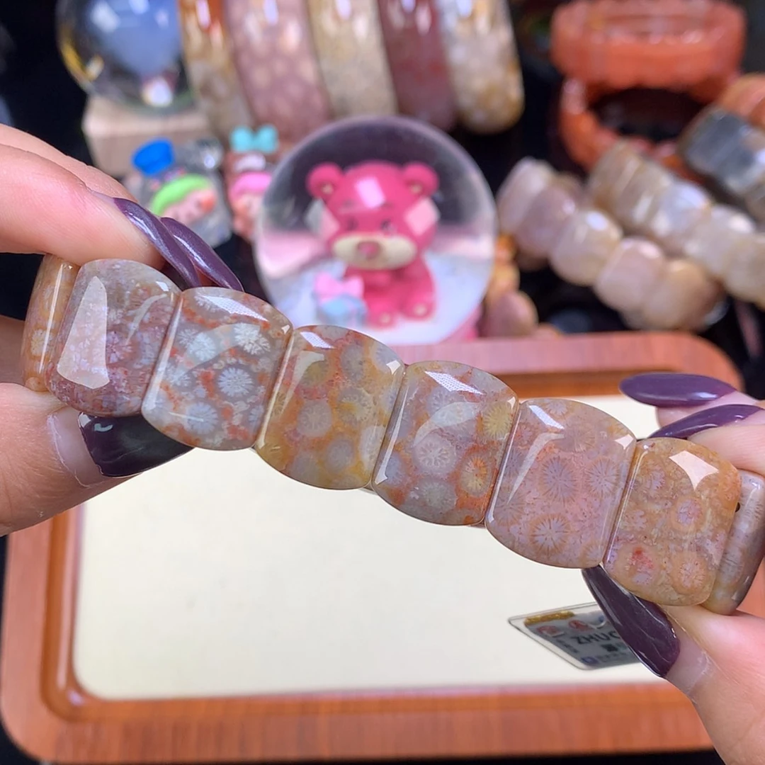 【闪购商品】颈饰未镶嵌硅化珊瑚（珊瑚玉）福利手牌200漏128（9号）