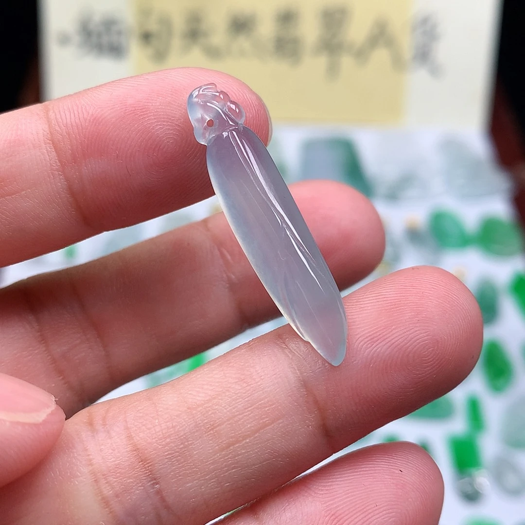 翡翠裸石缅甸天然A货翡翠冰种兰花