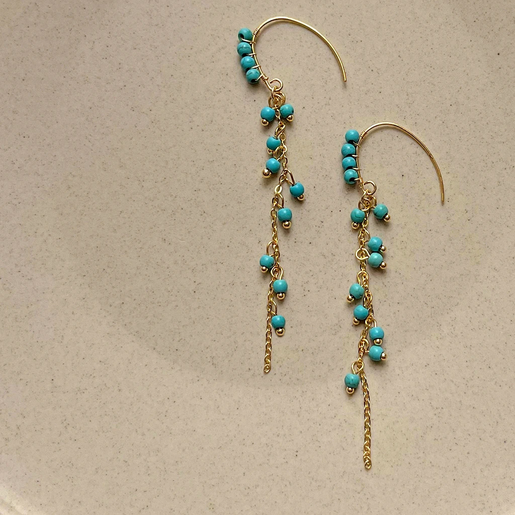 铜合金耳饰 原创设计长款流苏气质优雅文艺复古民族风耳饰耳环