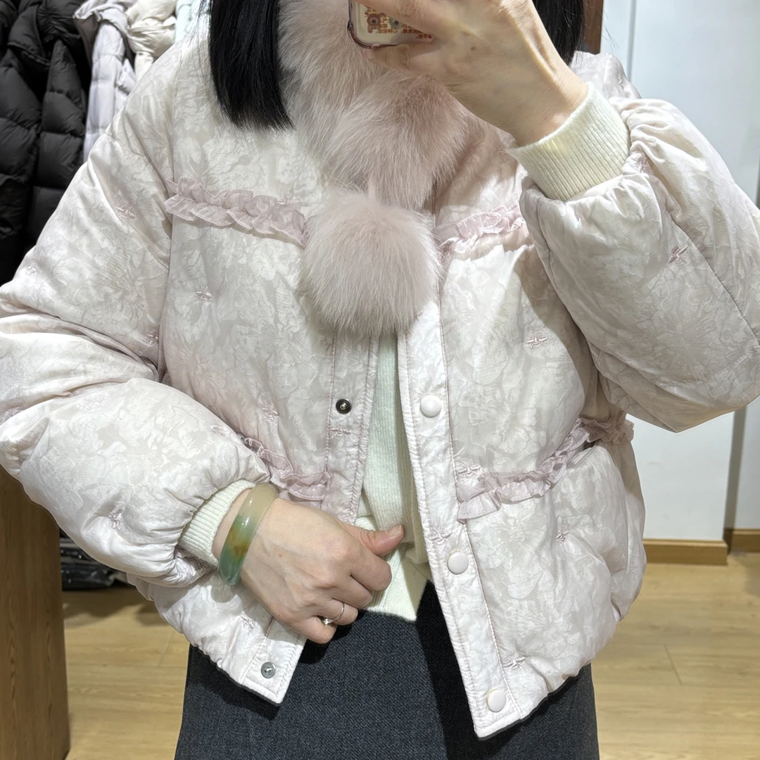 年款花边羽绒服2592款