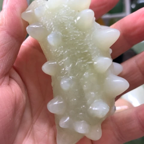 蛇纹石玉未镶嵌手把件