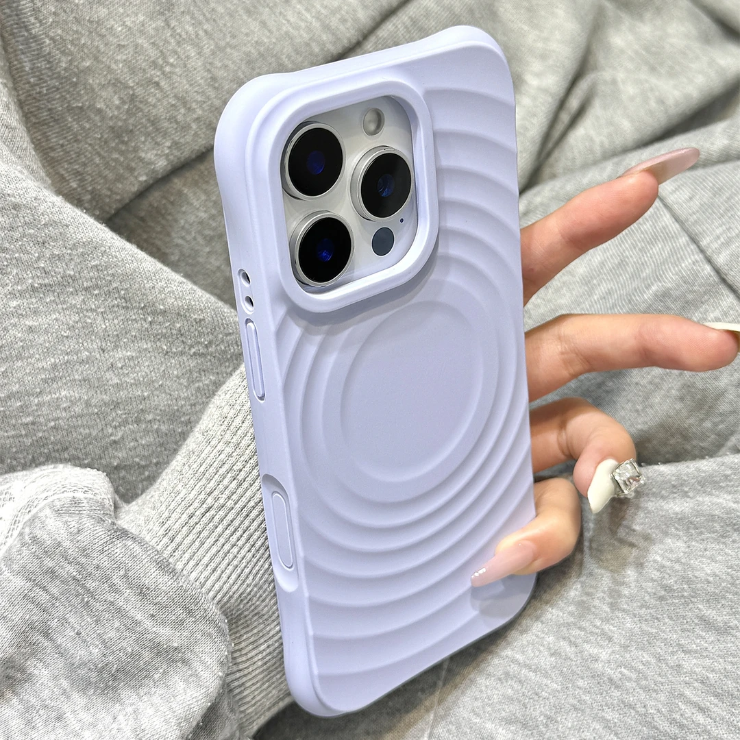 赵露思同款波漾适用iPhone16ProMax手机壳磁吸按键全包15液态硅胶