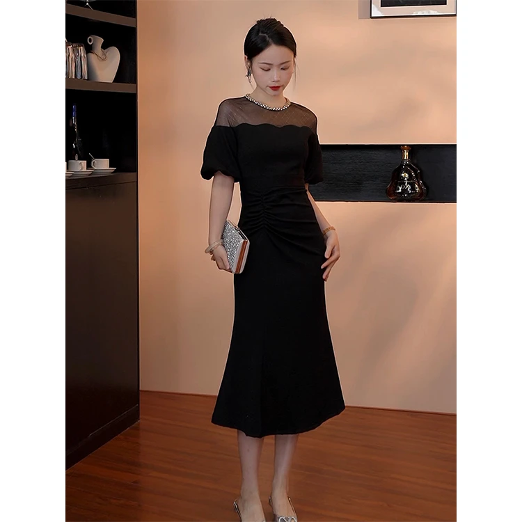 9920夏季包臀鱼尾裙名媛收腰显瘦气质连衣裙