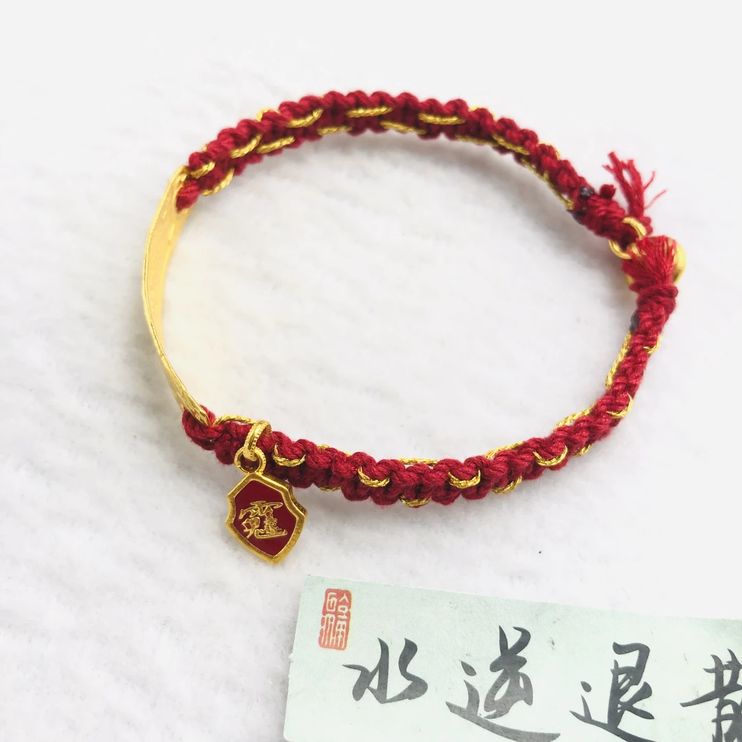 【周小福珠宝】足金999手工定制手绳（糯米定制）