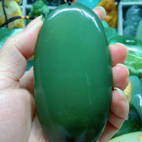 蛇纹石玉未镶嵌手把件