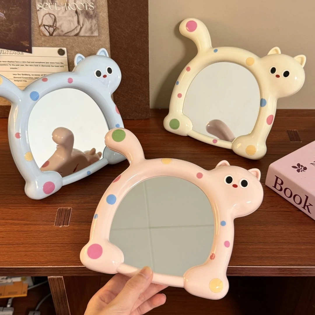 多巴胺镜子化妆镜学生宿舍女可爱桌面台式便携小镜子高颜值梳妆镜