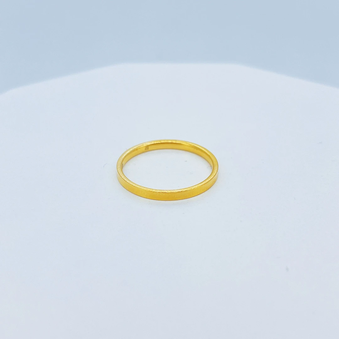 足金999黄金古法筷子戒指