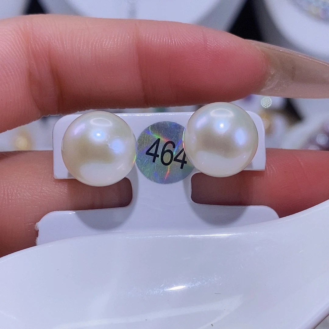 淡水珍珠耳饰银S925镶嵌王*六