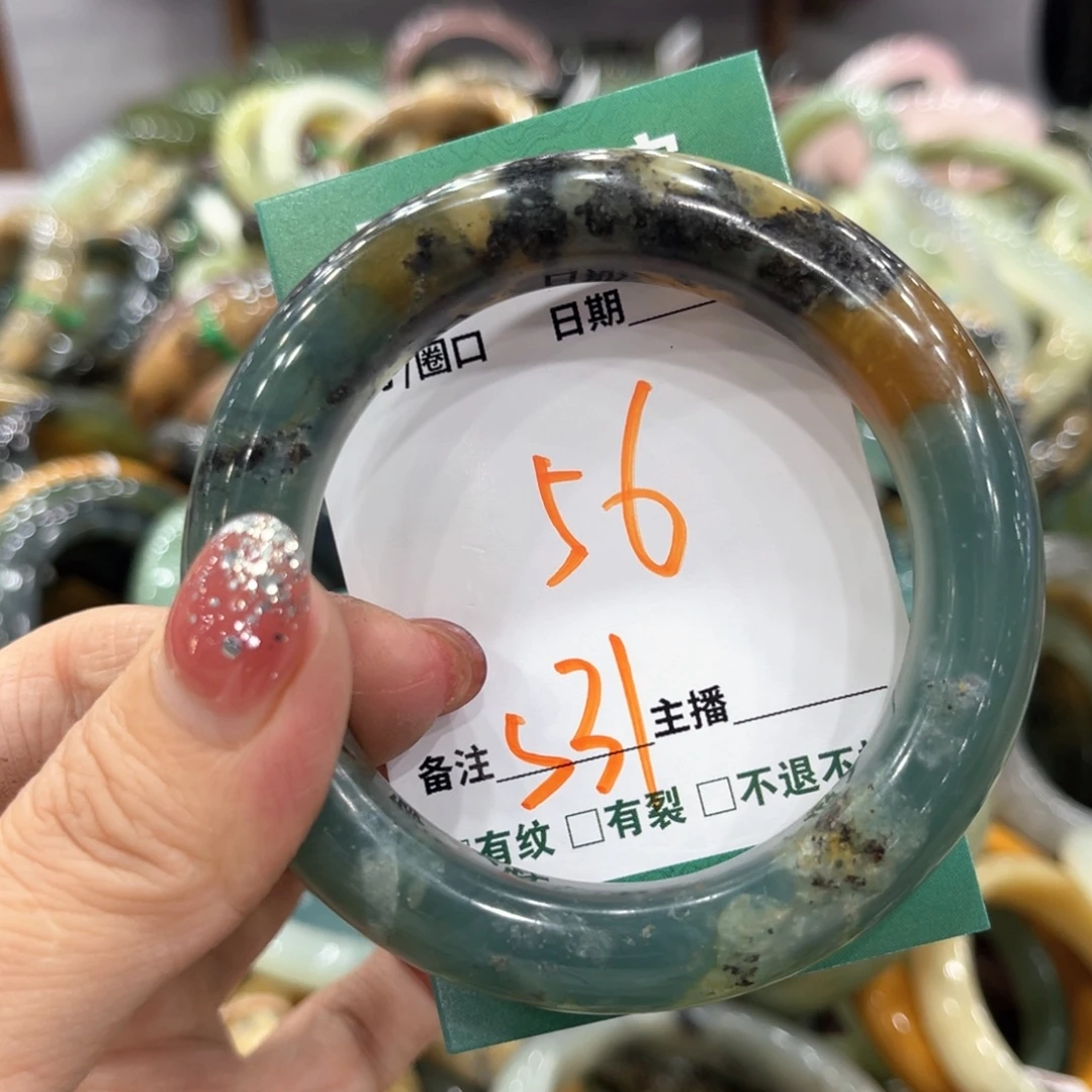 未镶嵌蛇纹石玉手镯手镯