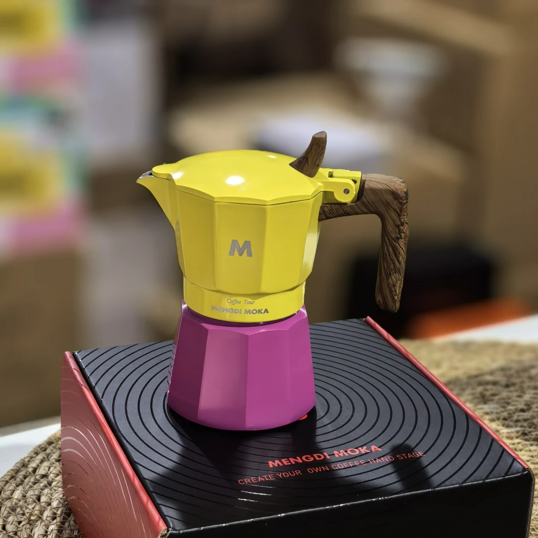 黄玫瑰5.99双阀1杯份摩卡壶第五代双阀咖啡壶高品质