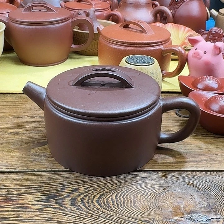 紫砂茶壶汉瓦紫泥