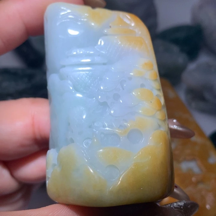 翡翠未镶嵌颈饰保真天然A货翡翠