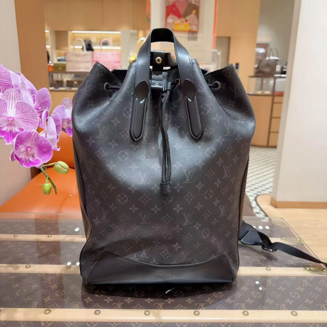 99新 LouisVuitton/路易威登 路易威登/ 黑武士老花图案帆布拼皮