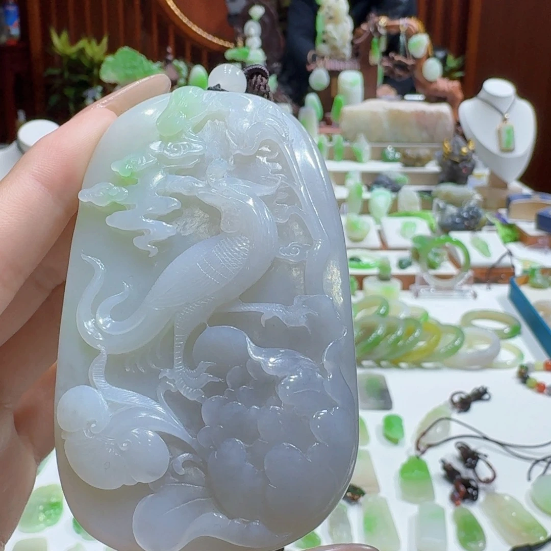 和田玉翠青锦上添花未镶嵌