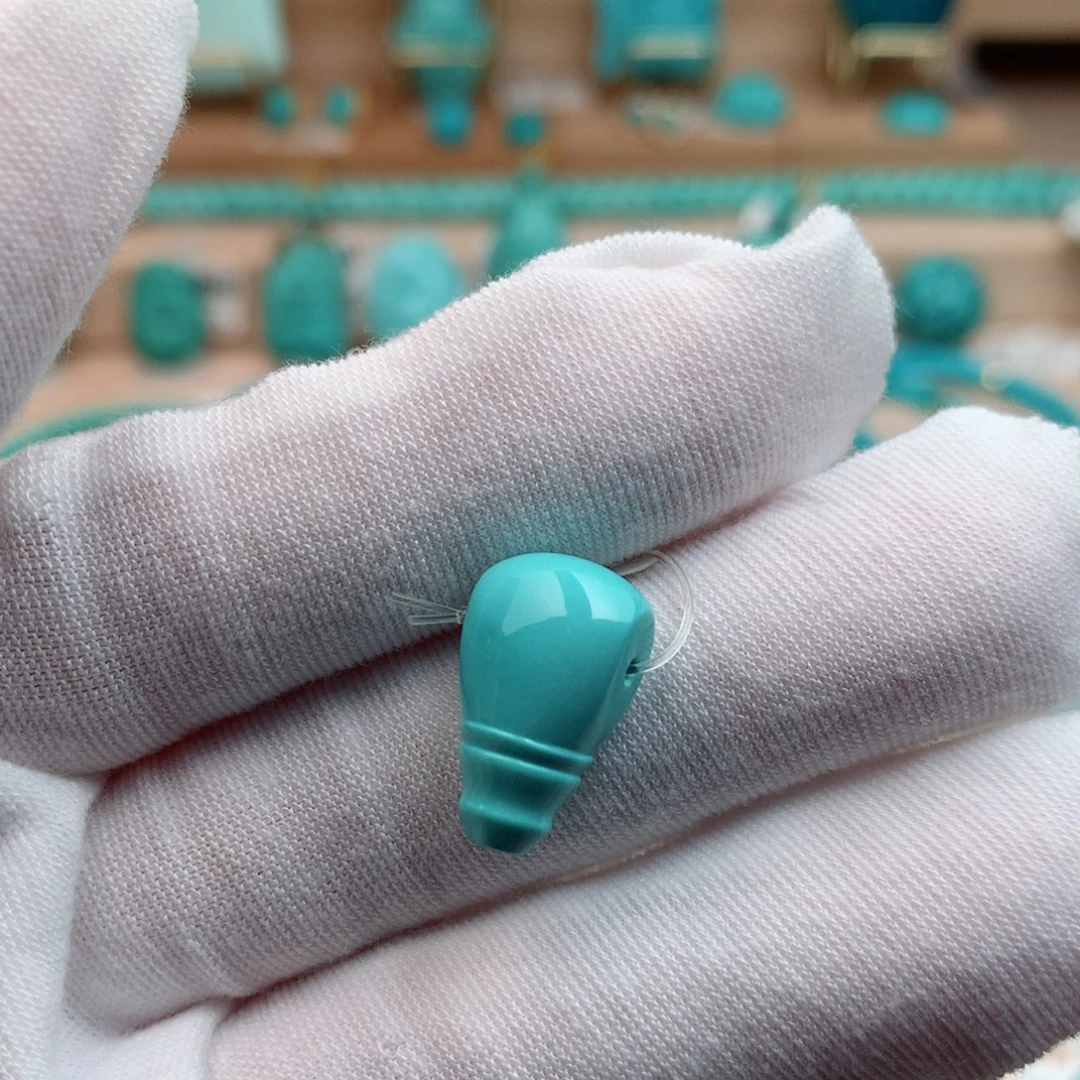 未镶嵌绿松石珠宝奇石10mm
