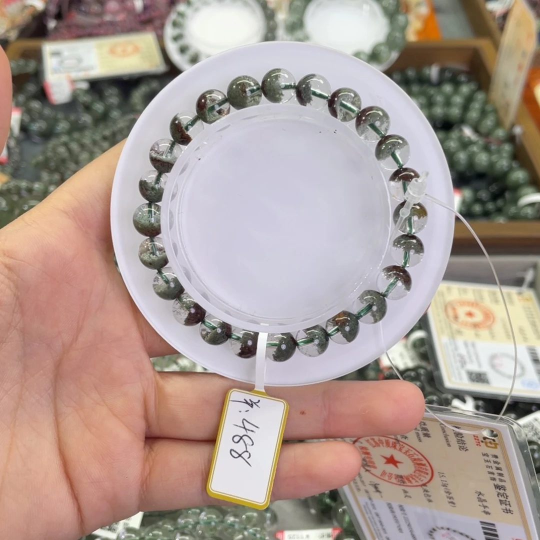 水晶手链未镶嵌奥**嗷绿幽灵7.8mm