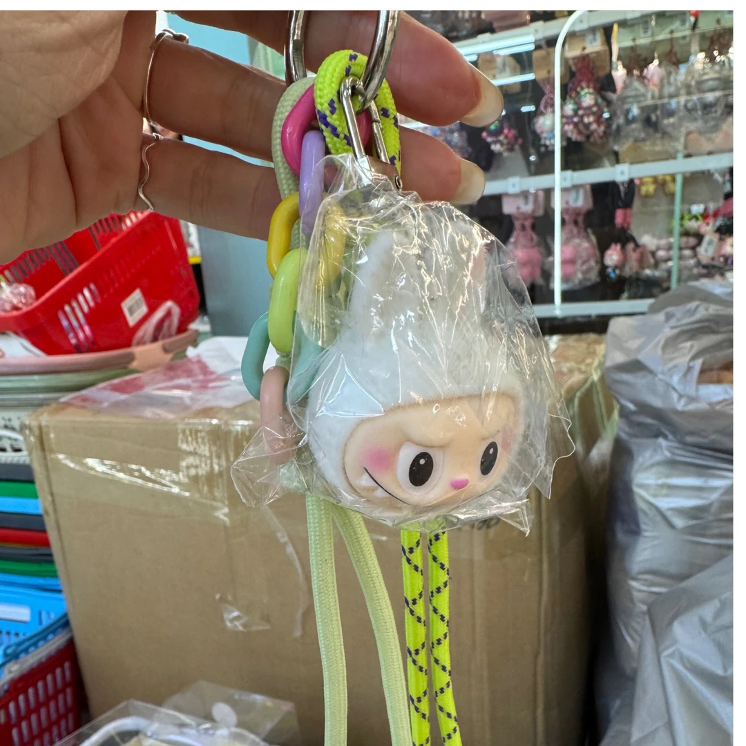 白色紫色可爱玩偶包挂