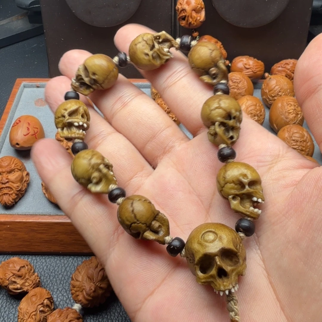 橄榄核手串/手链经典骷髅
