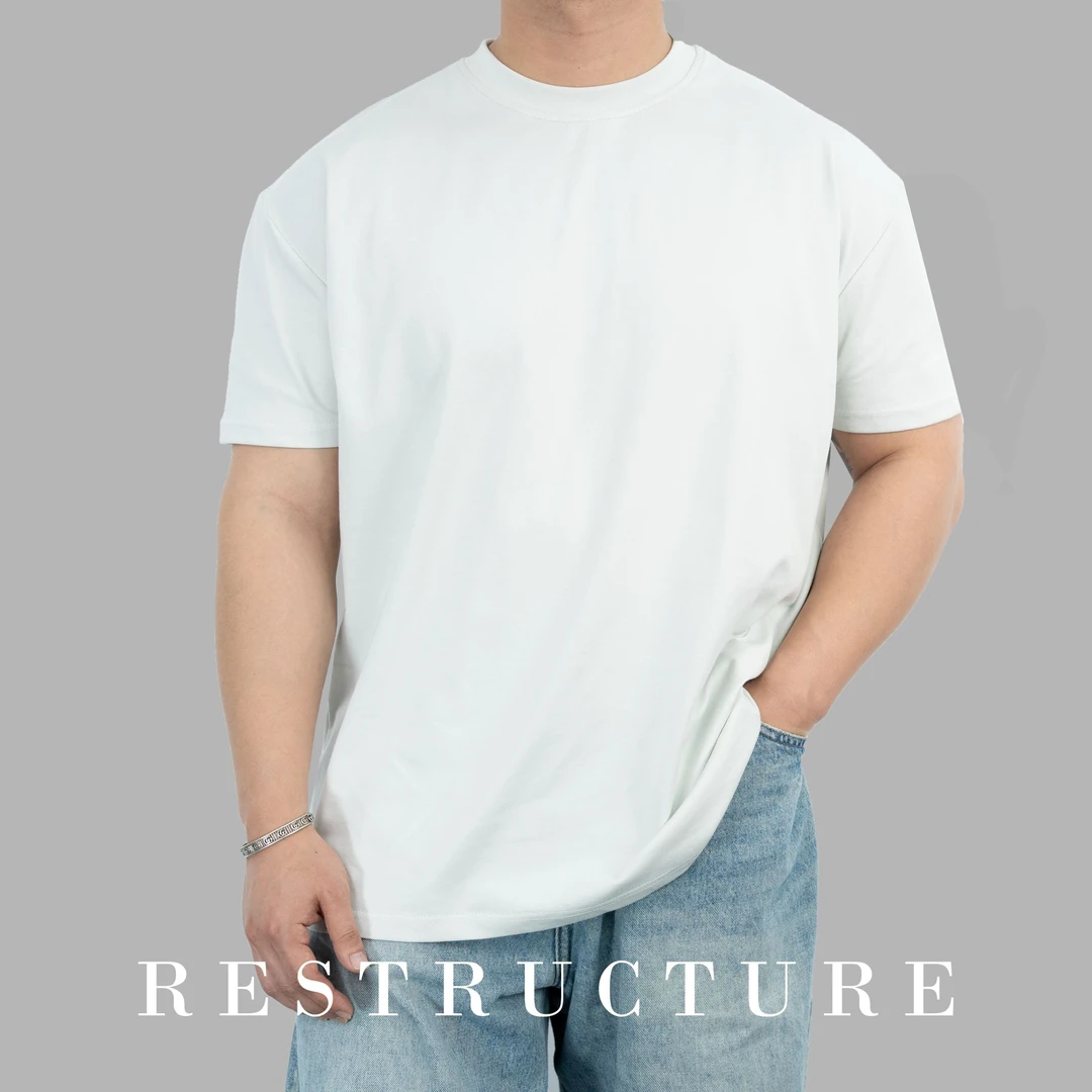 【新款索罗娜】230克凉感7A抗菌冰爽收袖速干小领口T恤短袖男士夏