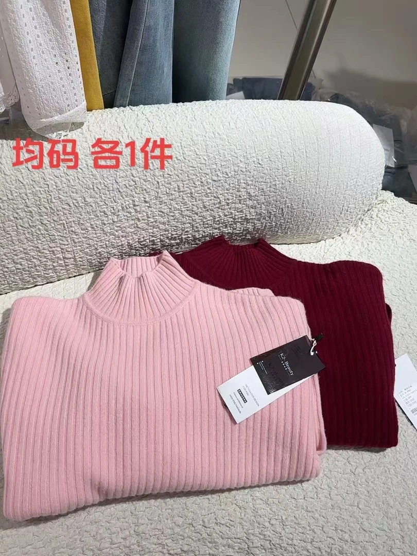 唐琪女装【D3762】半高领奶奶毛衣
