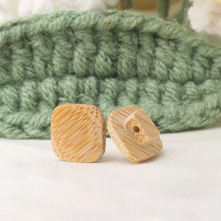 方糖天然毛竹方形高脚纽扣中式茶服扣女士衬衫开衫扣子