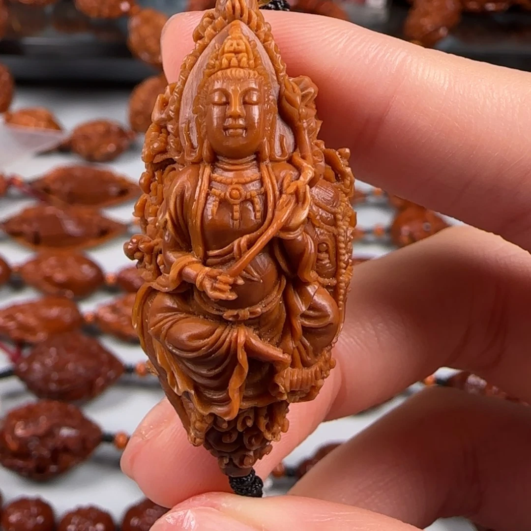 手串橄榄核水晶核九龙普贤单籽