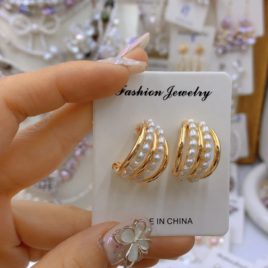 淡水珍珠耳饰银S925镶嵌