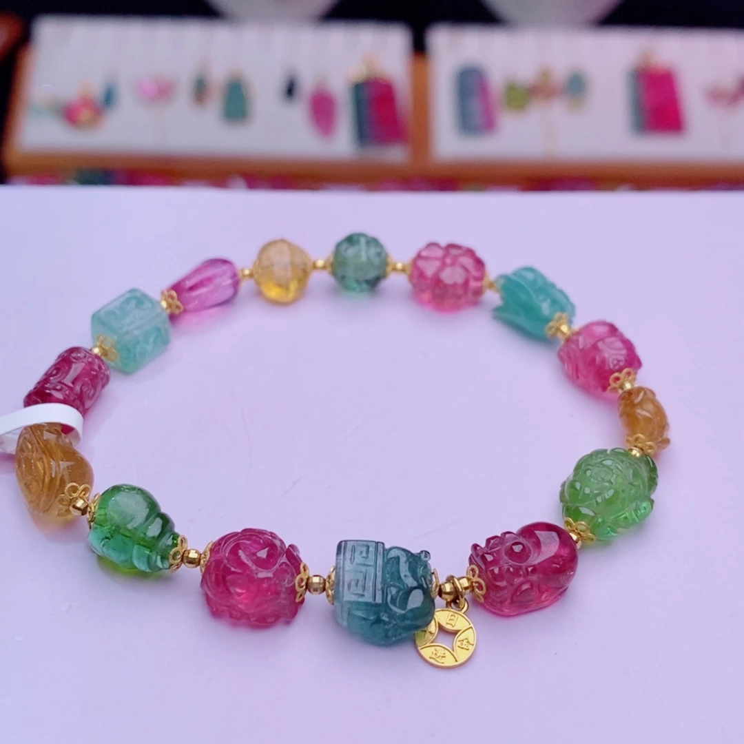 18K金镶嵌手链碧玺碧玺