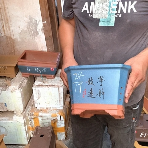 紫砂花盆手工艺品