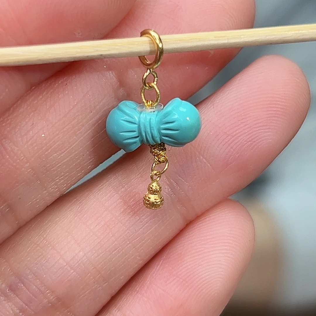 绿松石珠宝奇石18K金镶嵌