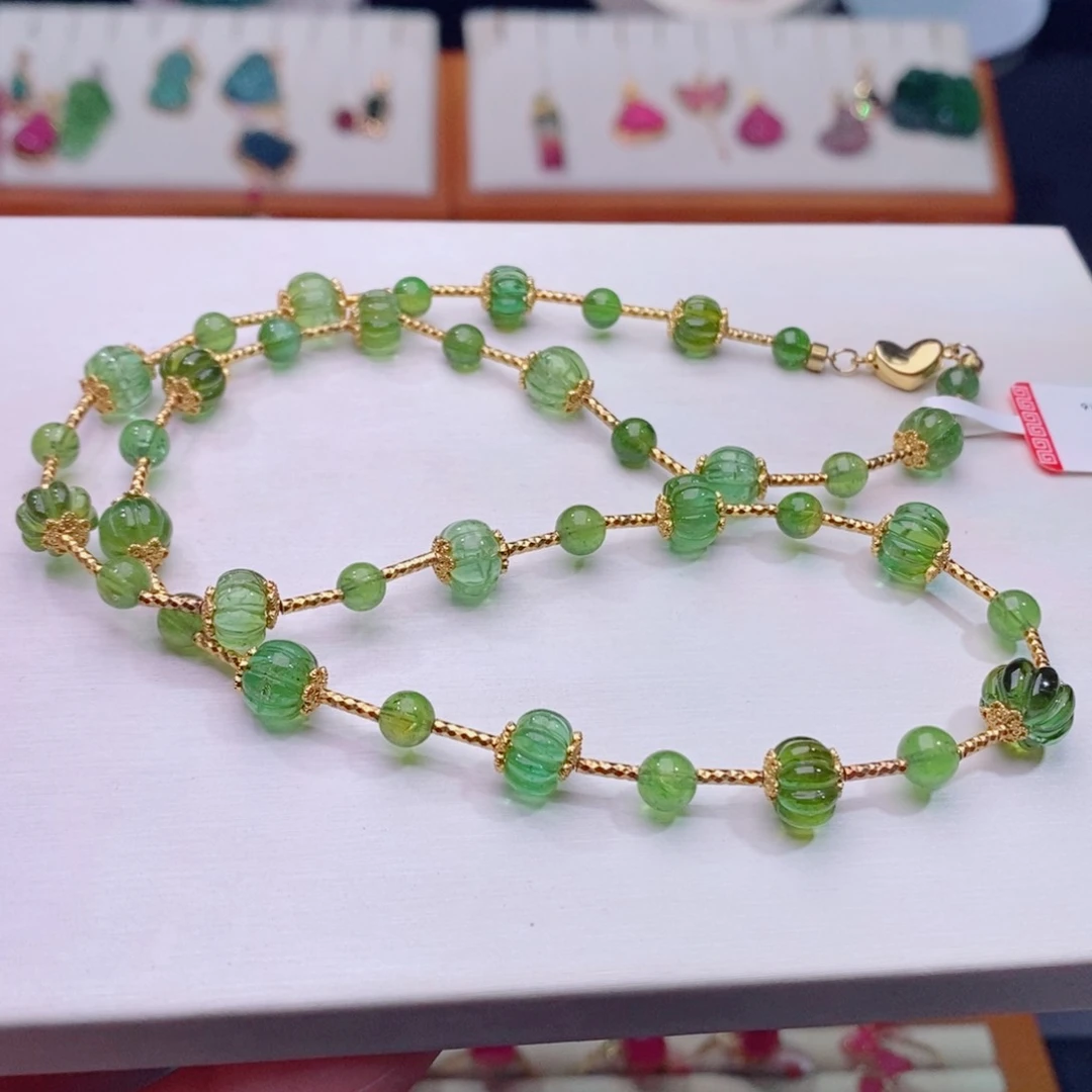 银S925镶嵌颈饰碧玺碧玺A项链