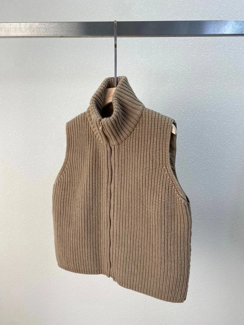 BC立领马甲拼接款手工串珠马甲