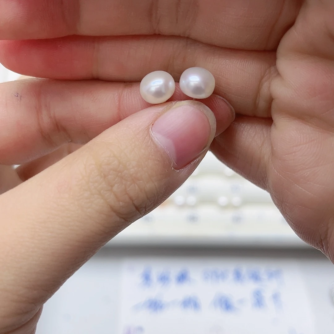 淡水珍珠耳饰银S925镶嵌H****麻