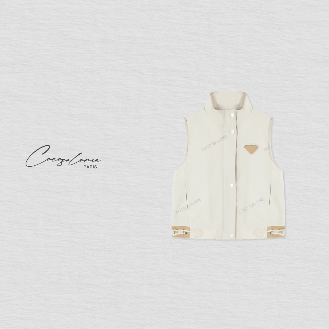 韩彬彬"奶酪"初秋出游穿搭126g三防立领休闲百搭简约马甲0975-5