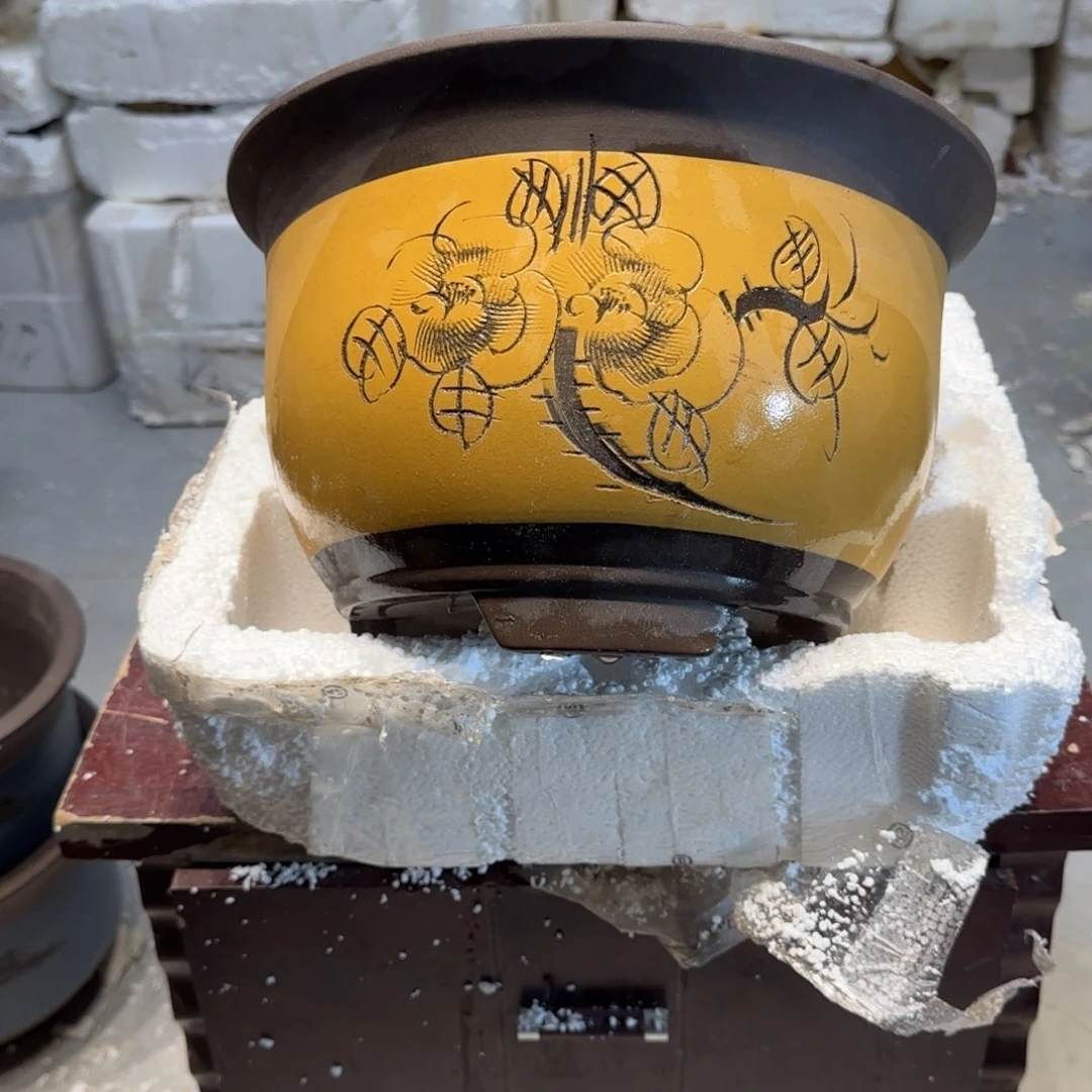 紫砂花盆口径33.21口径