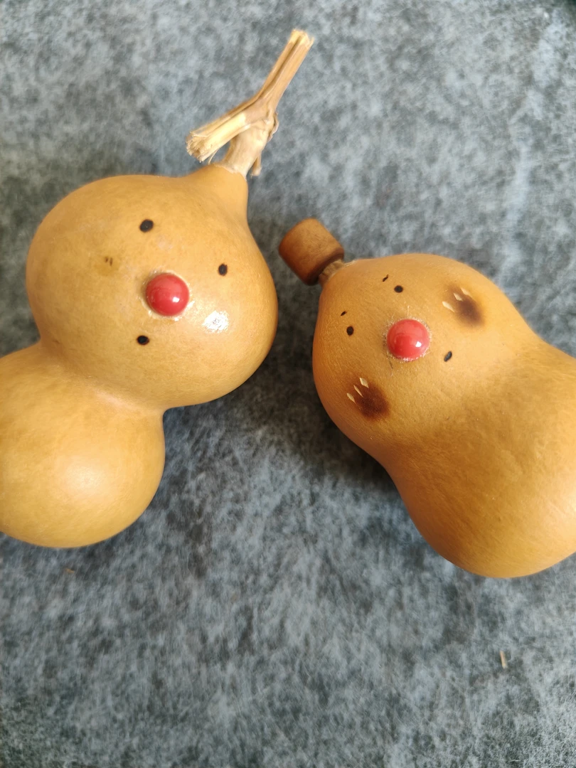 文玩葫芦手工烙画葫芦盲盒（红鼻子咖啡豆各种表情随机款）