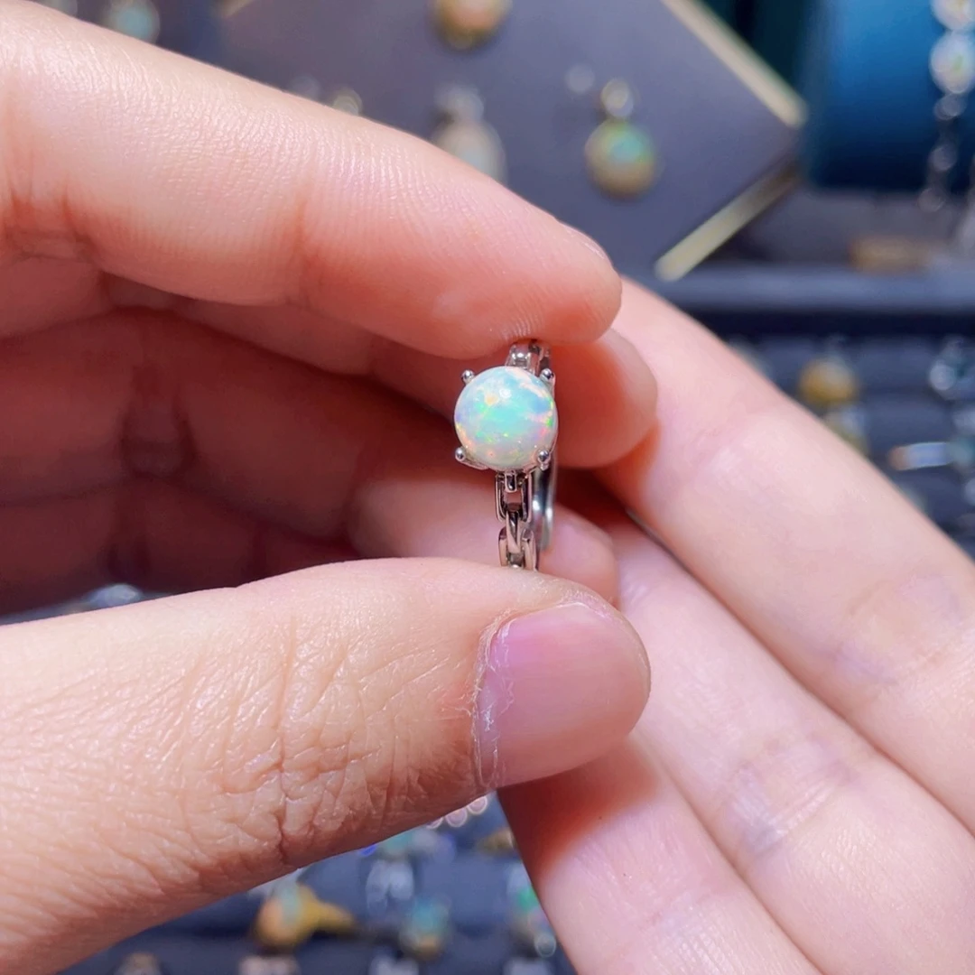 欧泊戒指）银S925镶嵌M****r