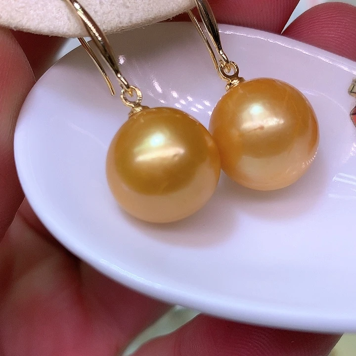 银S925镶嵌耳饰淡水珍珠