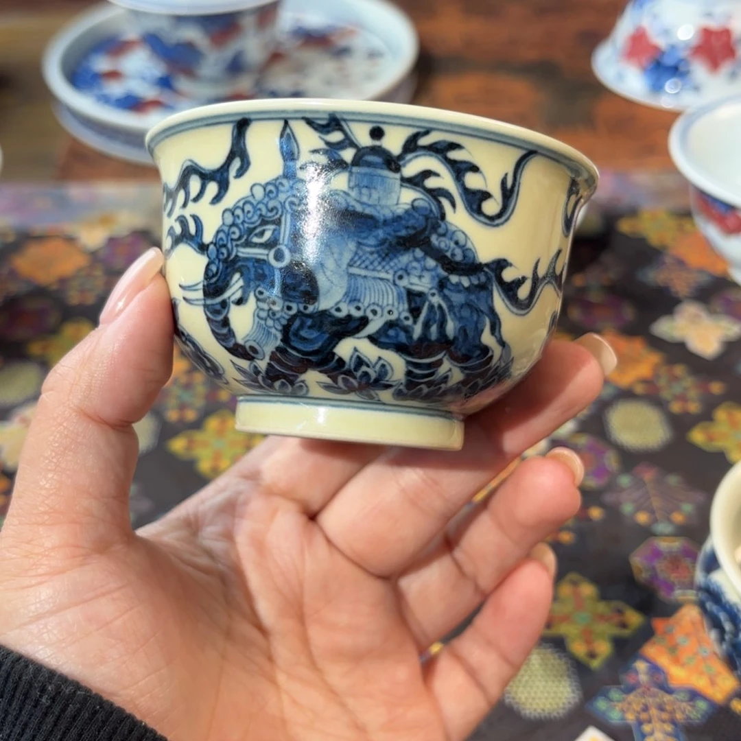 瓷年末福利青花手绘杯杯杯杯