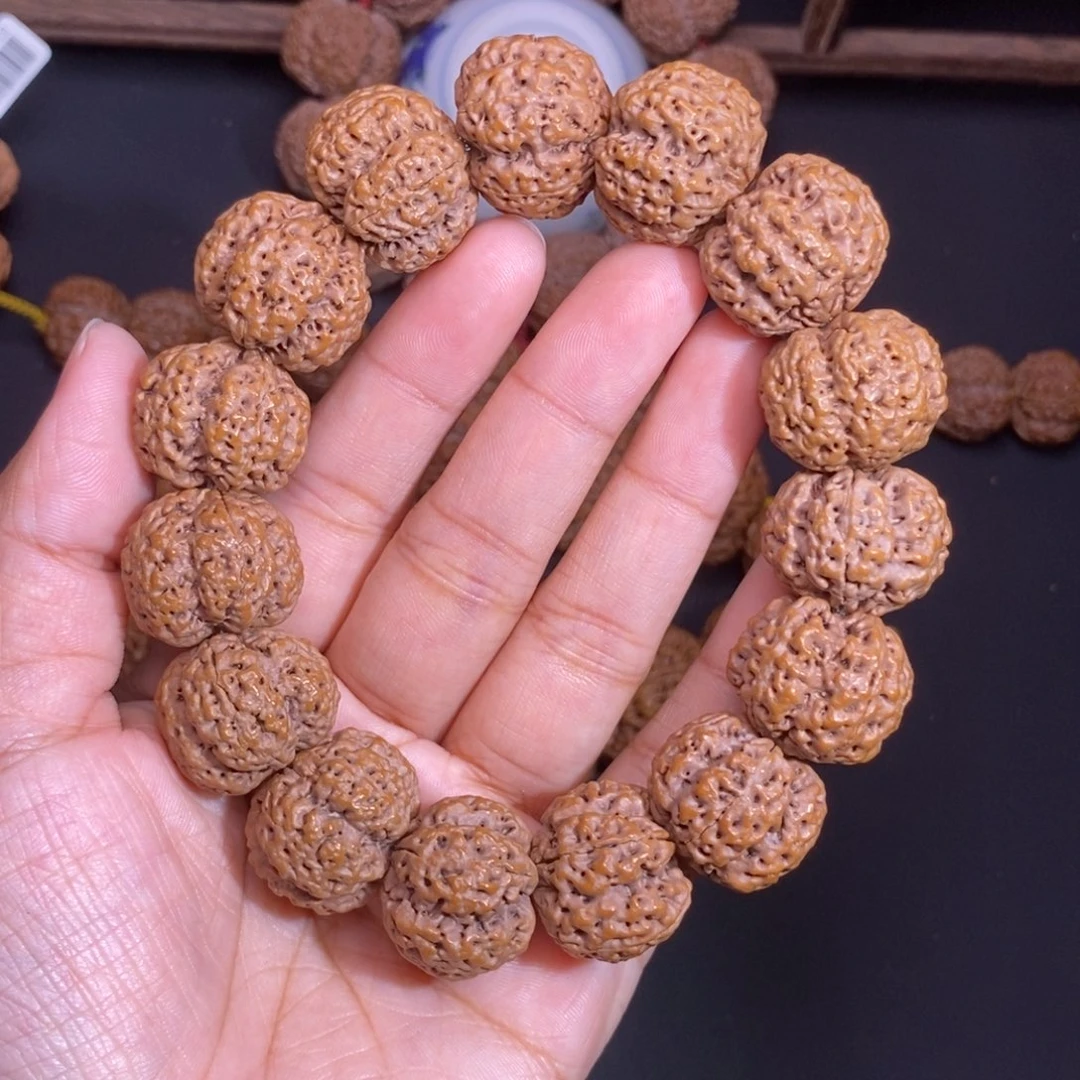 金刚菩提手串蜂窝双龙爆肉22mm