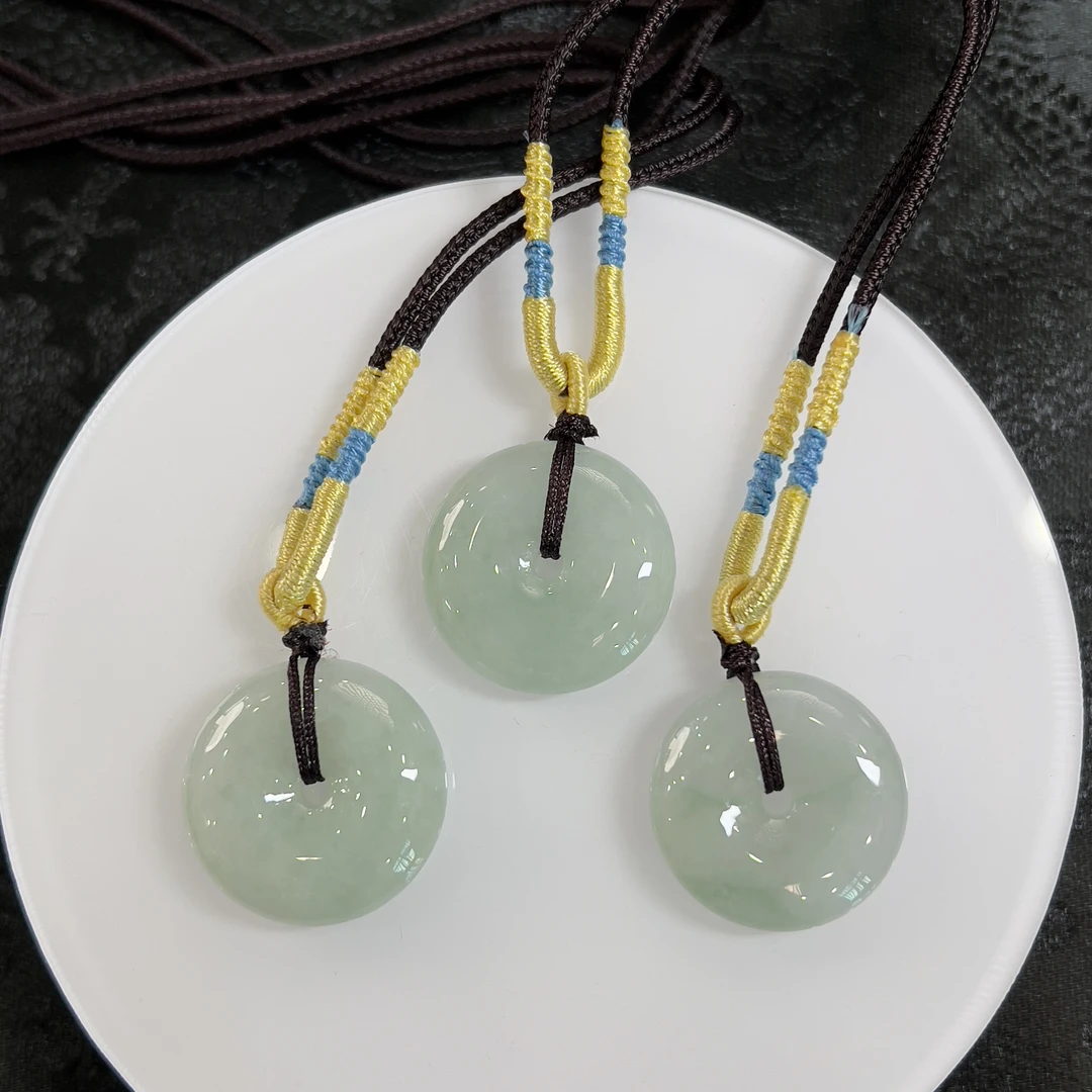 K429-1087 平安扣吊坠天然缅甸A货翡翠多样性发1件