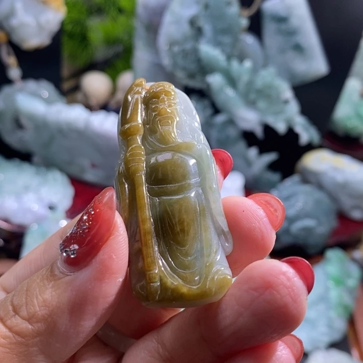 【闪购商品】颈饰未镶嵌翡翠关公