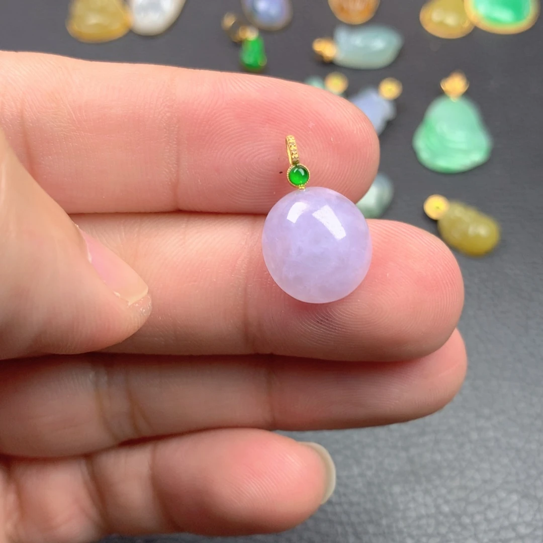 【闪购商品】颈饰18K金镶嵌翡翠翡翠