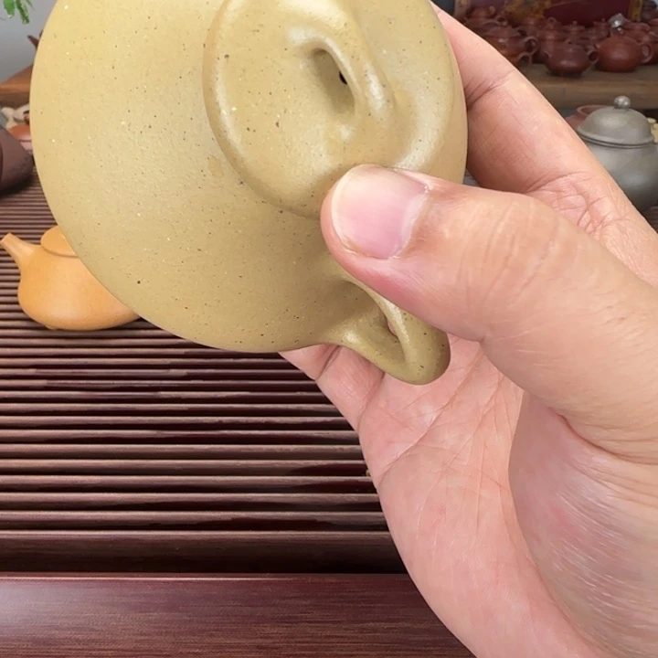 蒜***蒜茶壶紫砂本绿130cc半手