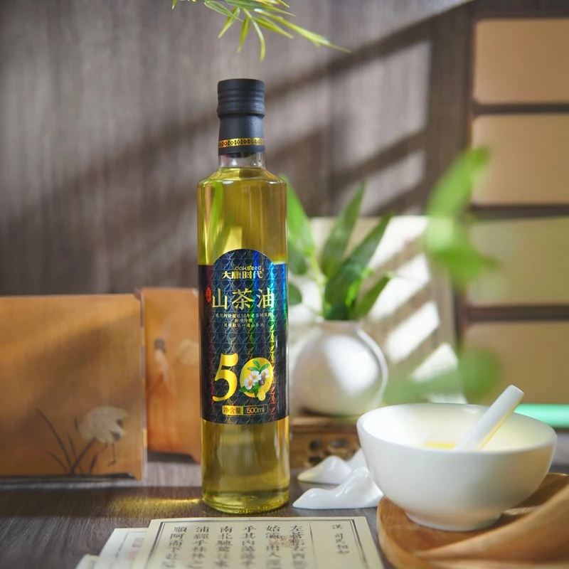 大康时代品牌古树山茶油湖南传统原生态纯正清香茶油500ml*2