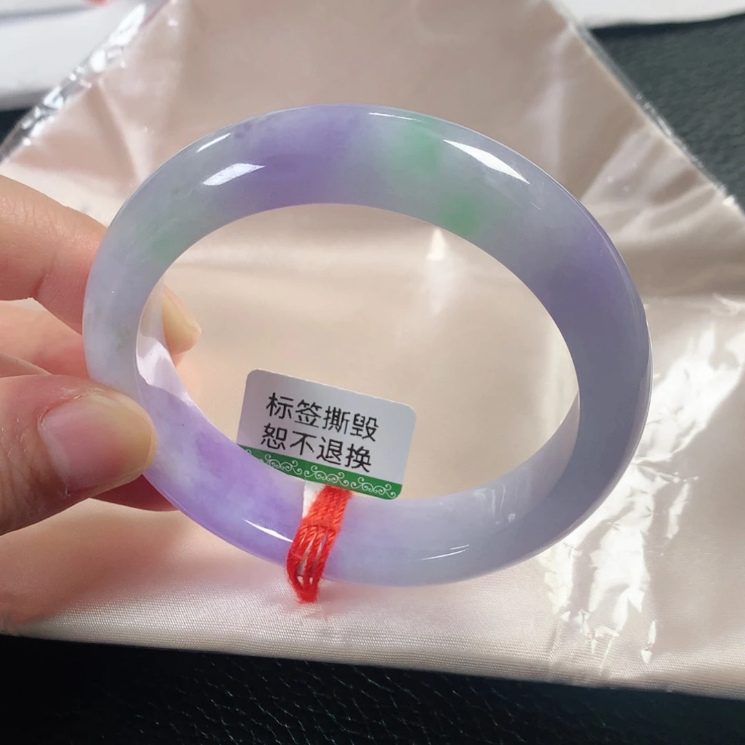 翡翠手镯未镶嵌缅甸天然翡翠手镯56圈口